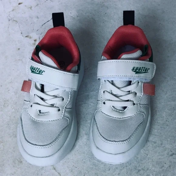 NWT Kids White and Pink Sneakers. Size 27 - Picture 2 of 7
